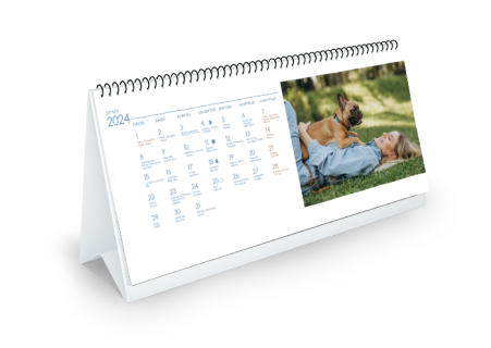 fényképes asztali naptár